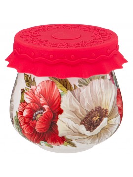 Jar with silicone lid...