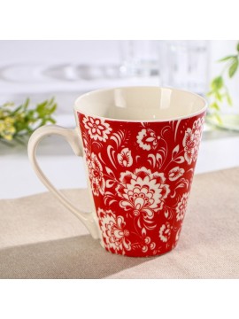 Κούπα πορσελάνης Dolyana “Flowers on Red”, 280 ml