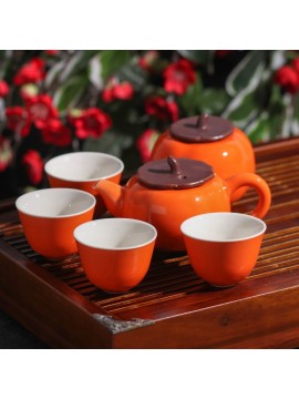 Κεραμικό σετ τελετής τσαγιού "Orange"