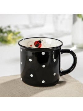 Κούπα "Ladybug", 370 ml, μαύρη